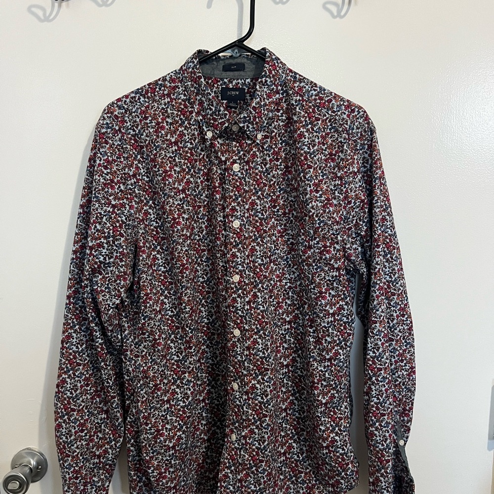 J.Crew Multicolor Floral Slim Shirt